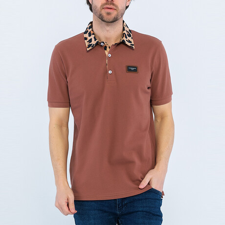 Kyran Short Sleeve Polo Shirt // Brown (S)