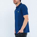 Ross Short Sleeve Polo Shirt // Navy + Green (M)
