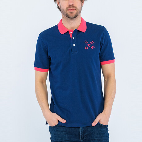 Edgar Short Sleeve Polo Shirt // Navy (S)
