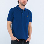 Daniel Short Sleeve Polo Shirt // Navy + Gold (S)