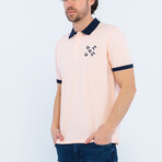 Solomon Short Sleeve Polo Shirt // Pink (L)