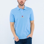 Oskar Short Sleeve Polo Shirt // Light Blue (L)