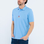 Oskar Short Sleeve Polo Shirt // Light Blue (XL)