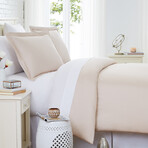 Sateen Solid Extra Deep Pocket Sheet Sets // Soft Sand (California King)