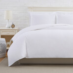 Sateen Oversized Duvet Cover Sets // White (King / California King)