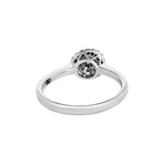 18K White Gold Diamond Halo Cluster Ring // Ring Size: 7 // New
