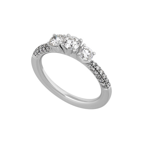18K White Gold Diamond Ring // Ring Size: 7.75 // New