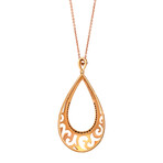 18K Rose Gold Diamond Necklace // 16" // New