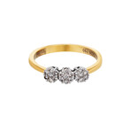 18K Yellow Gold + 18K White Gold Diamond Ring // Ring Size: 6.75 // Nw