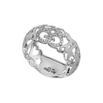 18K White Gold Diamond Caged Ring // Ring Size: 6.75 // New