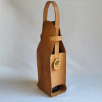 Mohave // Leather Wine Carrier // Light Oak