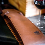 Mohave // Leather Wine Carrier // Chocolate
