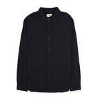 Aetna Long Sleeve Button Up // Black Seersucker (S)