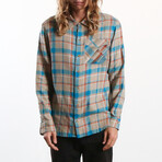 Avery Long Sleeve Button Up // Sand Check (M)