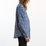 Aetna Long Sleeve Button Up // Navy Gingham (M)