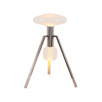 Cascada 34" LED Integrated Dimmer Table Lamp // Chrome