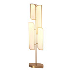 Prague 64" LED Integrated Floor Lamp // Gold