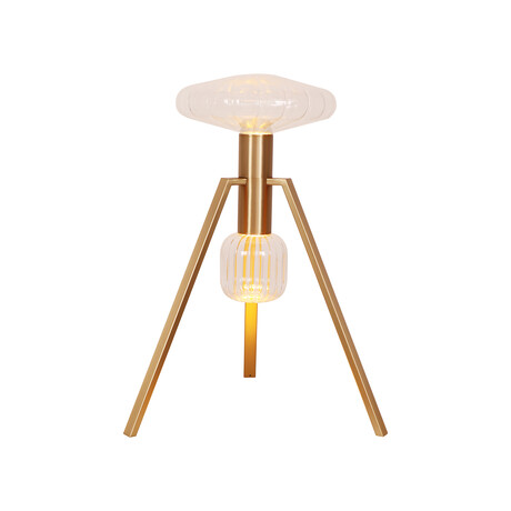 Cascada 34" LED Integrated Dimmer Table Lamp // Gold