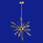 Starley 50" Sputnik Chandelier // Gold Base + Smoke Glass