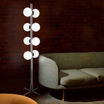 Bezar 64" 8-Light Floor Lamp // Chrome