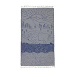 Bison Mountain Multiuse Beach Towel // Blue