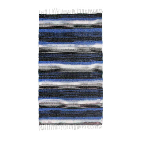 Mexican Stripe Beach Blanket // Blue