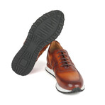 Men's Hand-Painted Sneakers // Brown  (US: 10)
