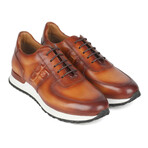 Men's Hand-Painted Sneakers // Brown  (US: 8.5)