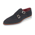 Men's Smart Casual Monkstrap Shoes // Navy  (US: 7.5)
