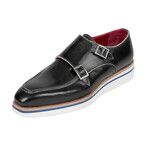 Men's Smart Casual Monkstrap Shoes // Black  (US: 7.5)