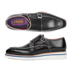 Men's Smart Casual Monkstrap Shoes // Black  (US: 9.5)