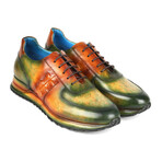 Men's Patina Sneakers // Green + Brown (US: 8.5)