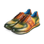 Men's Patina Sneakers // Green + Brown (US: 10.5)