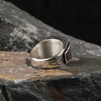 Black Zircon Gemstone Ring (Ring Size: 6)
