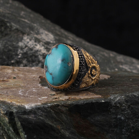 Turquoise Gemstone Ring (Ring Size: 6)