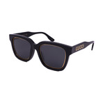 Women's GG1136SA-001 Square Sunglasses // Black + Gray