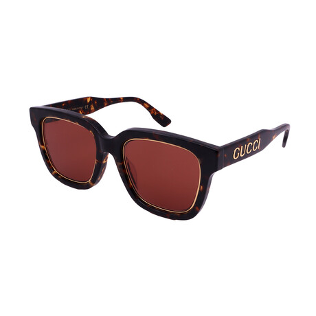 Gucci // Unisex GG1136SA-002 Square Sunglasses // Havana + Brown