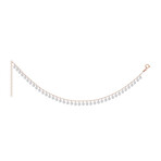 Dainty Anklet with CZ Diamonds // Rose Gold