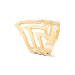 Elegant Chevron Ring // Gold (8)