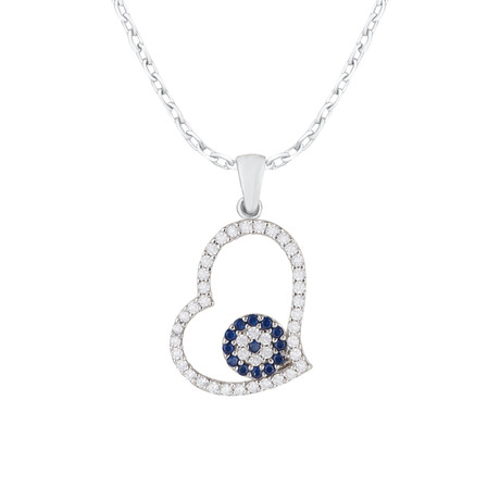 Forever Love Necklace // Silver + Blue