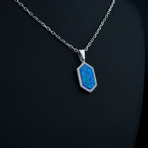 Chic Opal Necklace // Silver + Blue