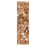 Laredo Honeycomb Brown Faux Hide Patchwork (10' x 14' Area Rug)