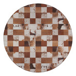 Laredo Multi Brown Faux Hide Patchwork (10' x 14' Area Rug)