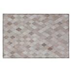 Laredo Neutral Gray Faux Hide Patchwork (10' x 14' Area Rug)