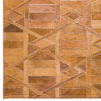 Laredo Wood-Brown Faux Hide Patchwork (10' x 14' Area Rug)