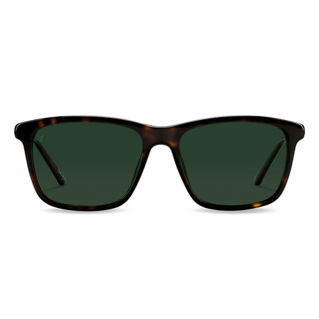 The Presley Sunglasses // Brindle Tortoise Frame + Black Lens