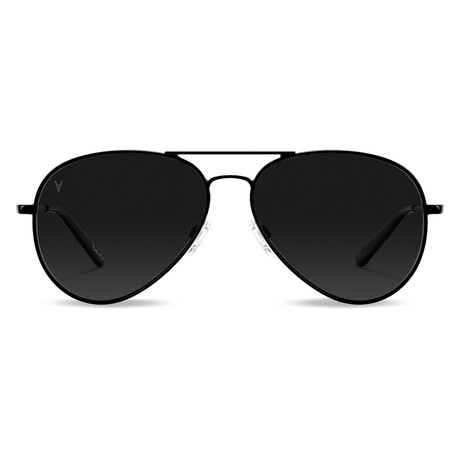 The Aviator Sunglasses // Matte Black Frame + Black Lens