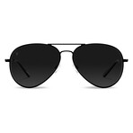The Aviator Sunglasses // Matte Black Frame + Black Lens