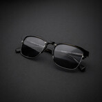 The Villa Sunglasses // Black Smoke + Silver Frame + Black Lens