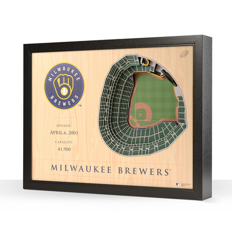 Milwaukee Brewers // Miller Park // 25 Layer Wall Art